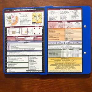 white coat medical reference clipboard